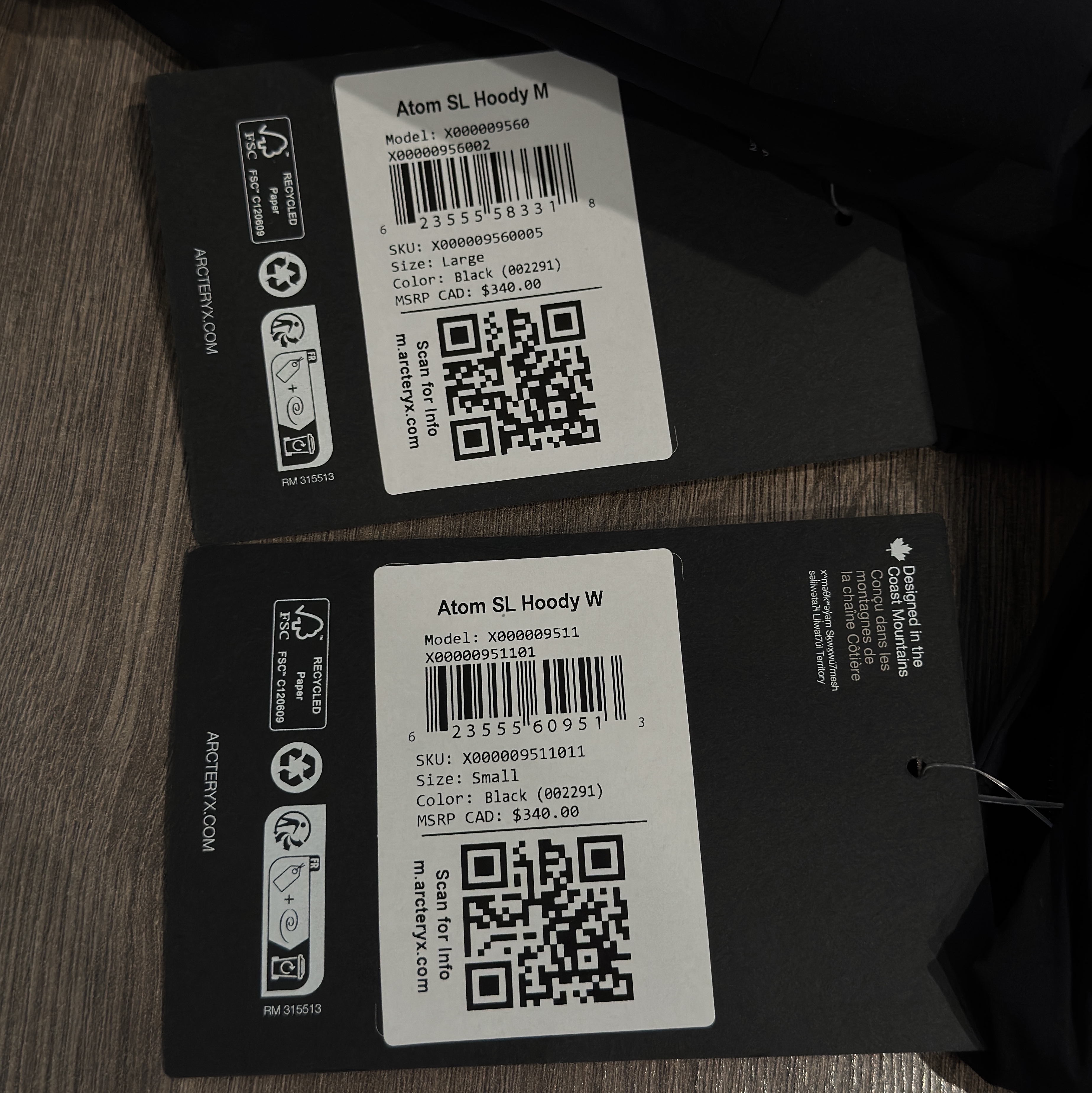 Arc'teryx Atom SL Hoody Black 착용 스타일 - 2