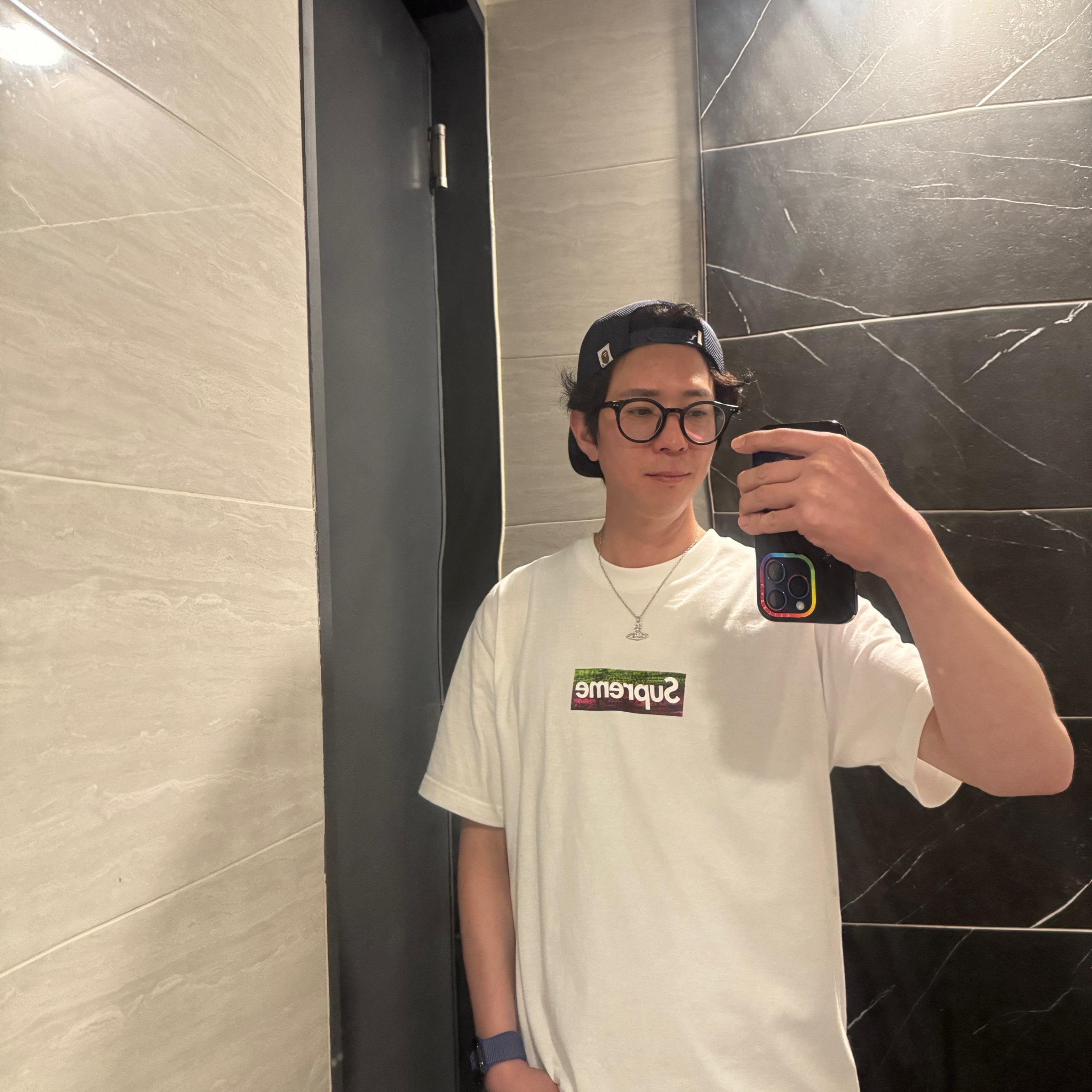 Supreme Los Angeles Fire Relief Box Logo T-Shirt White - 25SS 착용 스타일