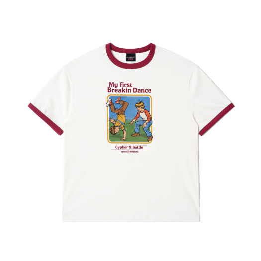 Q5MWTS006BUR QT8 GARMENTS My First Breakin’Ringer W Tee Burgundy
