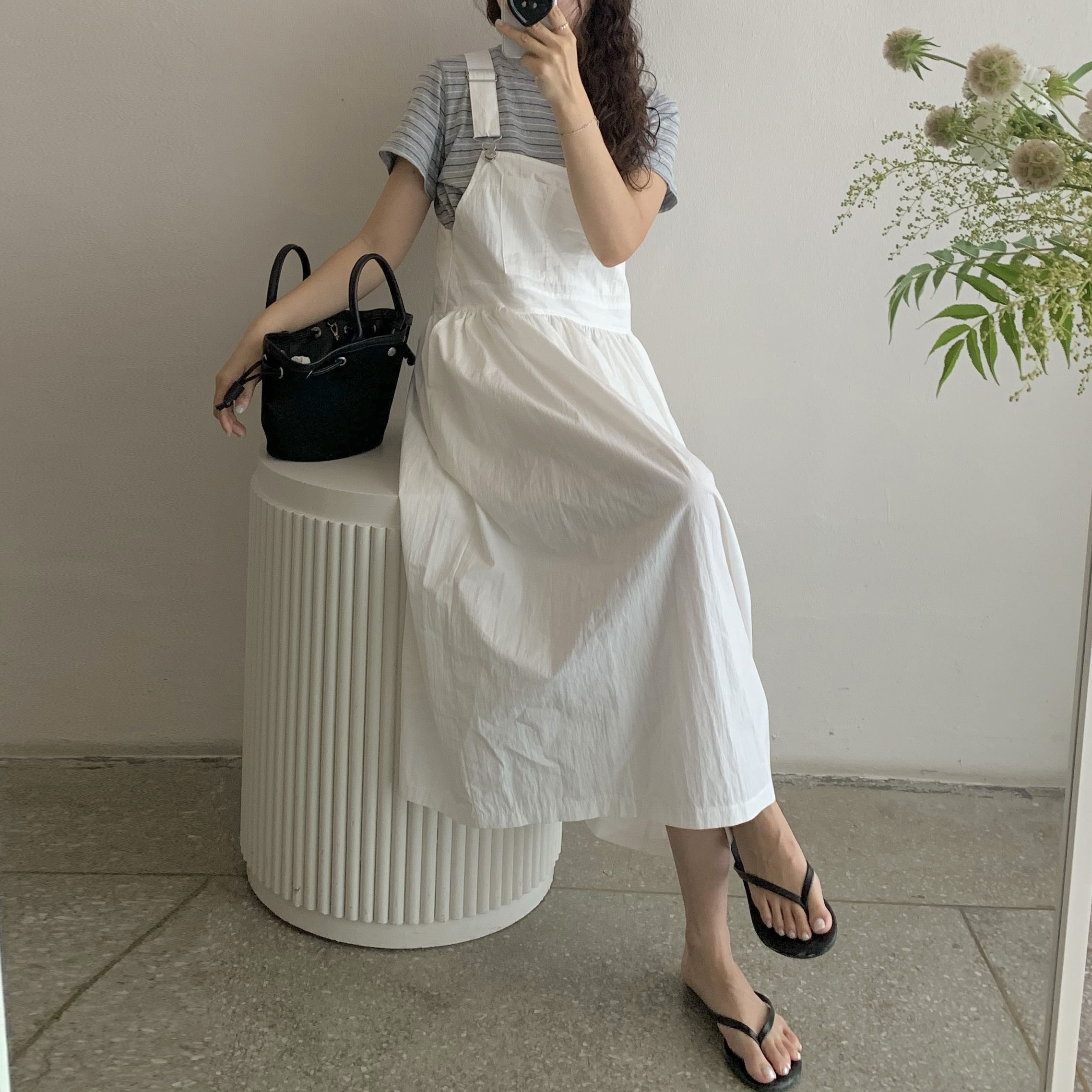 Taw&Toe Flip Flop Zerovity Bio Black 착용 스타일 - 2