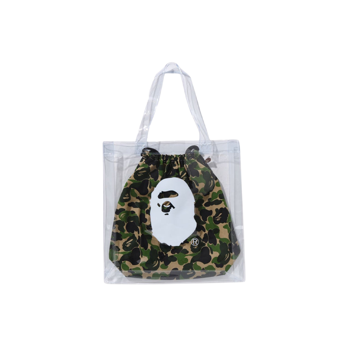 베이프 ABC 카모 클리어 토트백 그린 (2개 세트)(BAPE ABC Camo Clear Tote Bag Green (Set of 2))