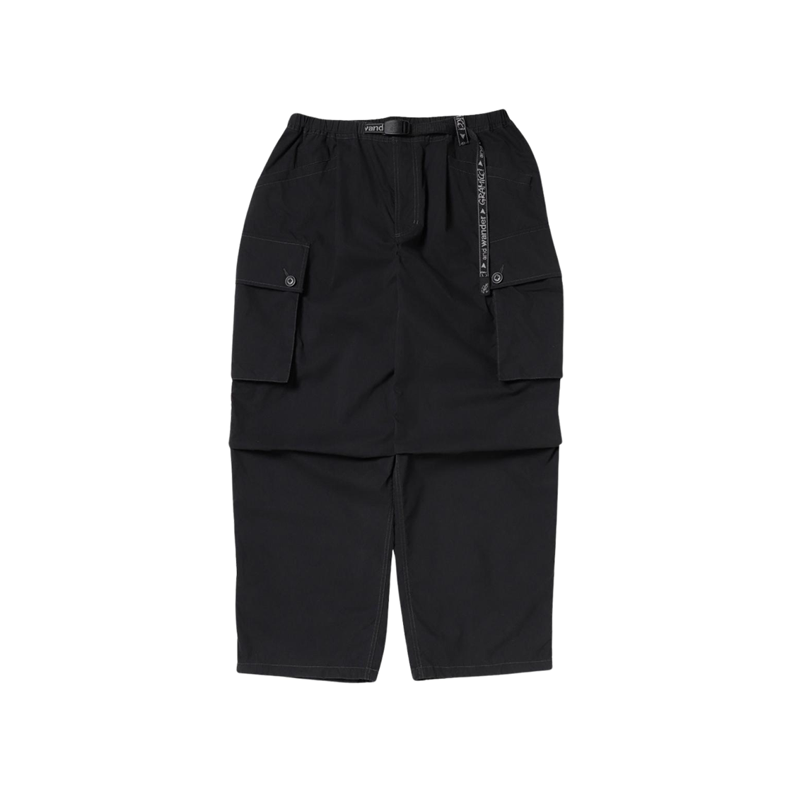 앤드 원더 x 그라미치 밀리터리 와이드 팬츠 블랙(And Wander x Gramicci Military Wide Pants Black)