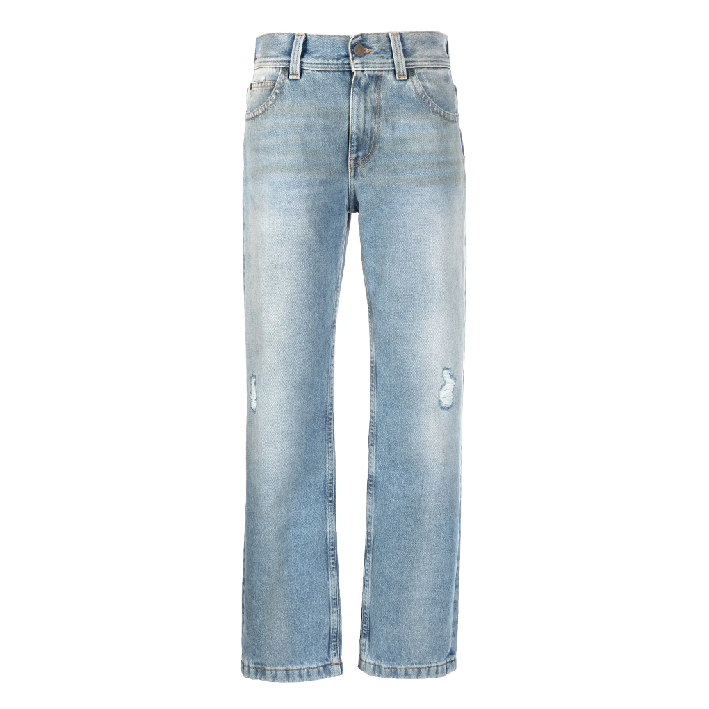 팜 엔젤스 L 워시 스트레이트 레그 5 팩츠 라이트 블루 블랙(Palm Angels L Wash Straight Leg 5 Pkts Light Blue)