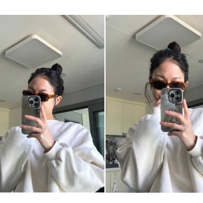 Gentle Monster x Maison Margiela MM207 Tortoise Gray 착용 스타일 - 1