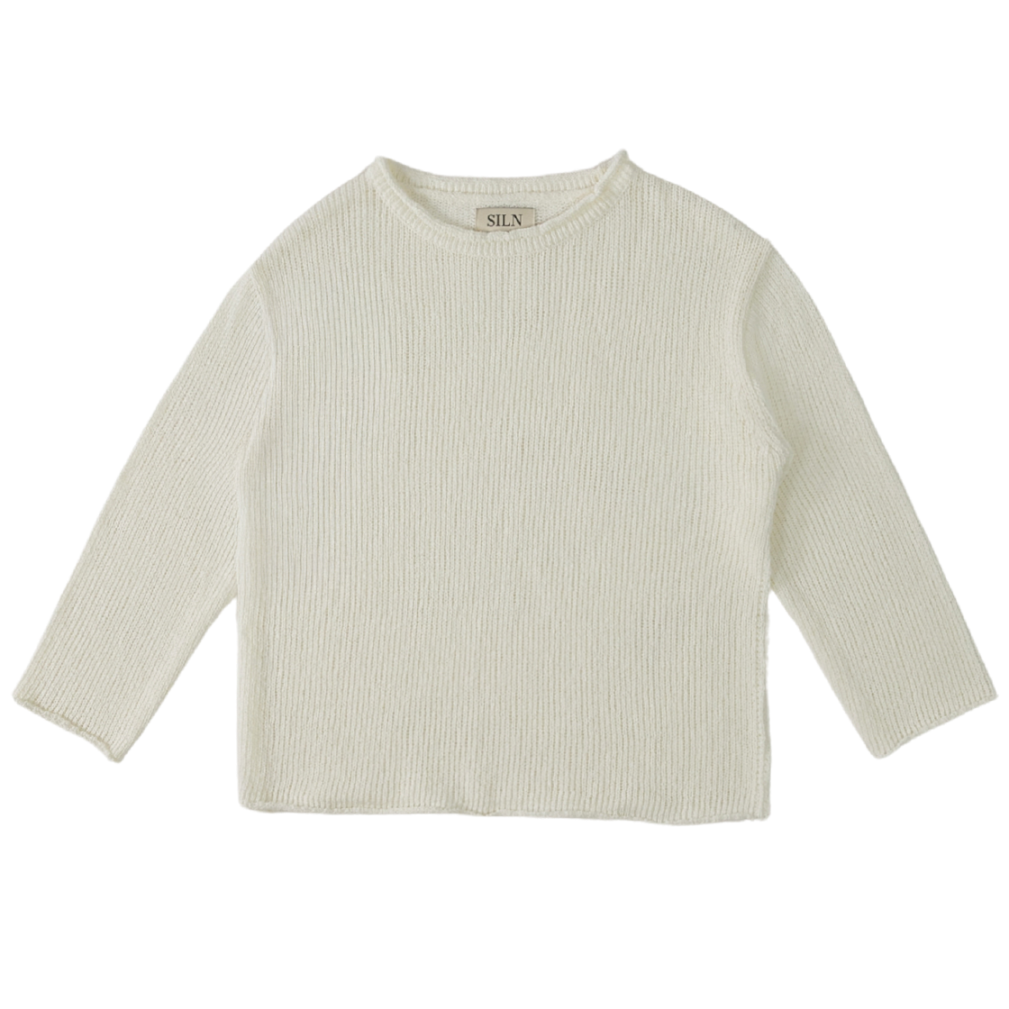 실른 로우 엣지 슬릿 니트 풀오버 아이보리(SLIN Raw Edge Slit Knit Pullover Ivory)