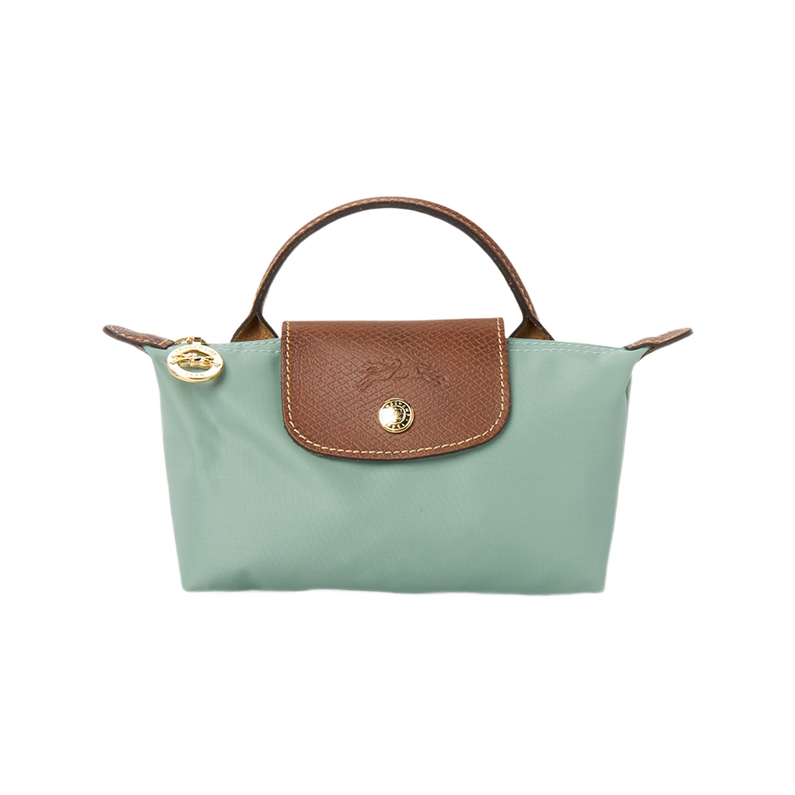 34175089P99 Longchamp Le Pliage Original Handle Pouch Celadon