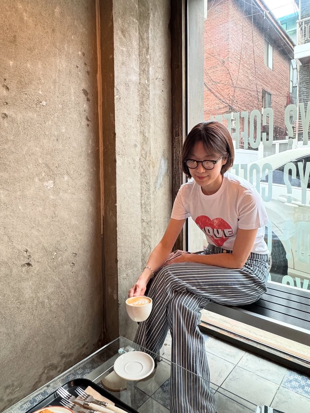The Saturday Evening Post Vintage Heart T-Shirt_White 착용 스타일 - 2
