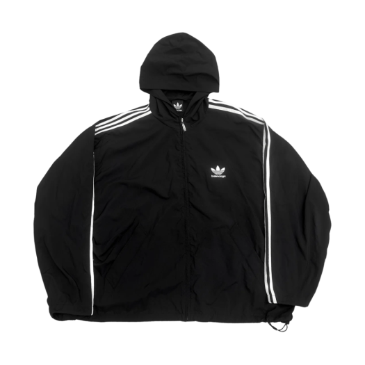 Balenciaga x Adidas Poplin Hooded Jacket Black
