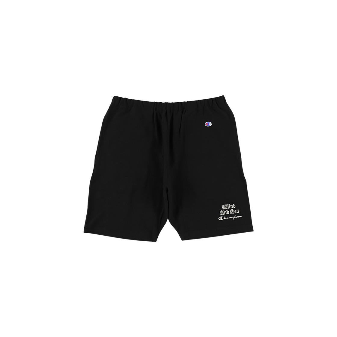 CHPM252CBST066BK Champion x Wind and Sea Reverse Weave Short Pants Black