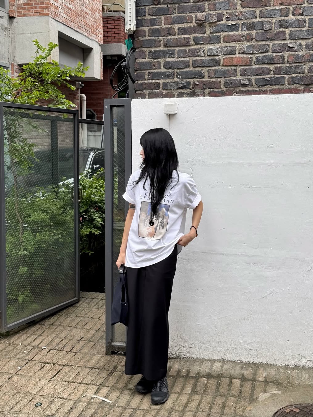 The Saturday Evening Post Country Cat T-Shirt White 착용 스타일 - 2