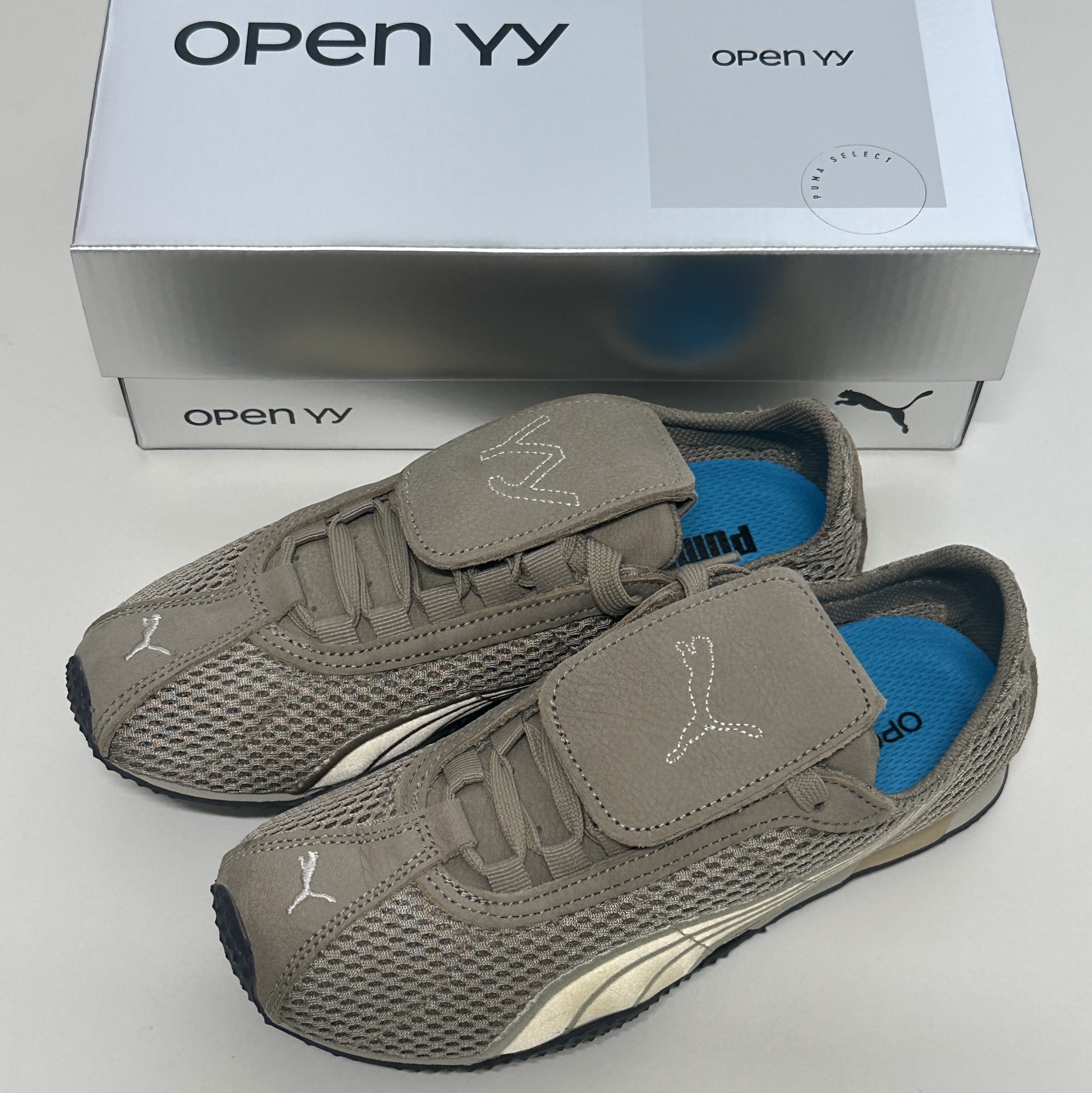 Puma x Open Yy H-street Oak Branch Creamy Vanilla 착용 스타일