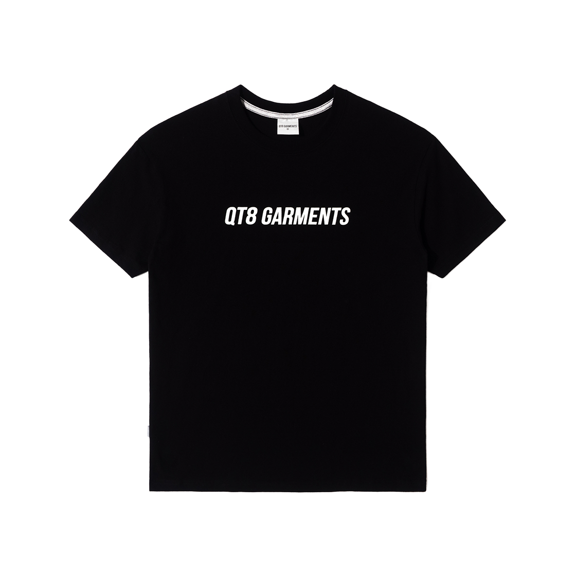 큐티에잇 가먼츠 오지 로고 레귤러 핏 티 블랙(QT8 GARMENTS OG Logo Regular-Fit Tee Black)