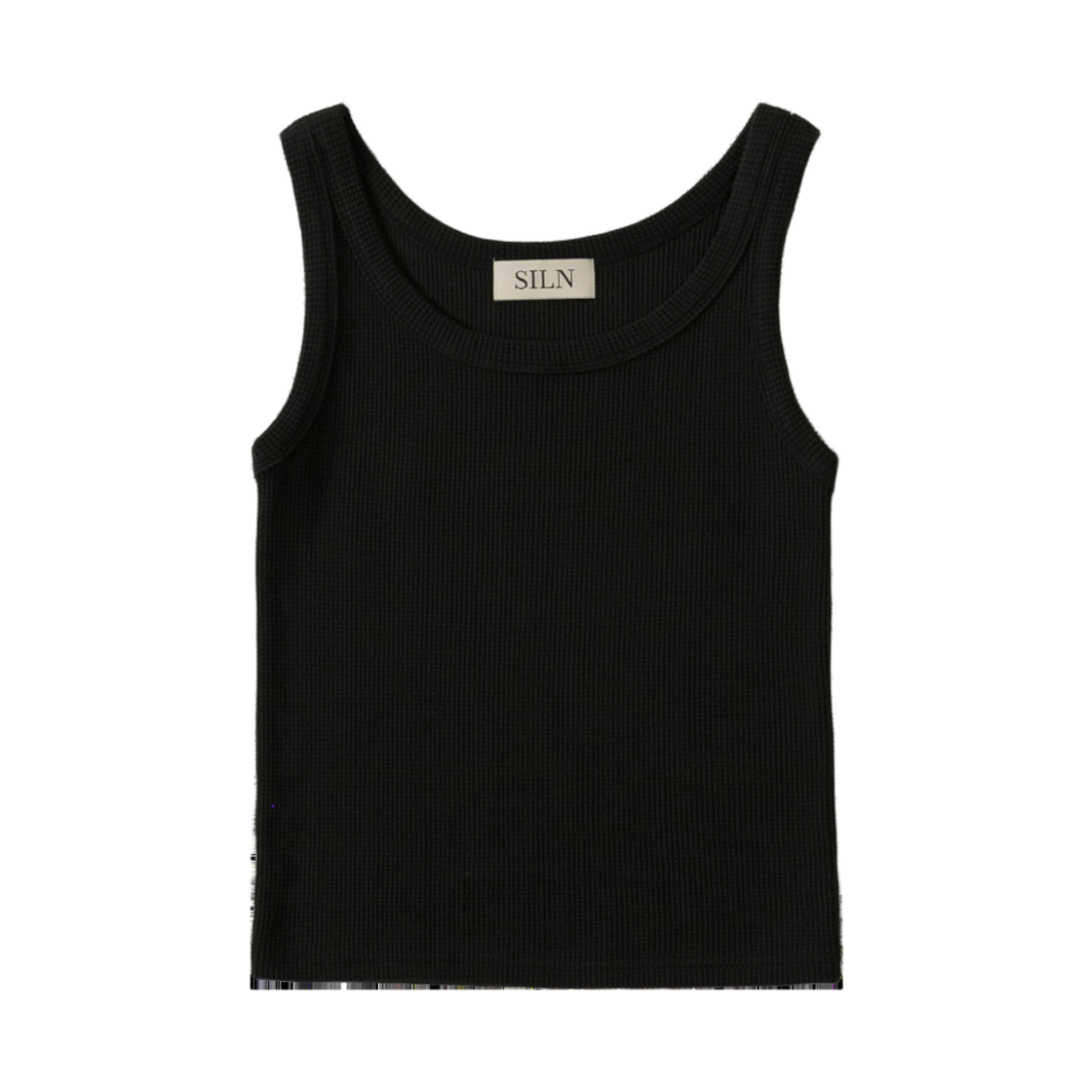 SN25SNSL01 SLIN Classy Scoop Neck Sleeveless Black