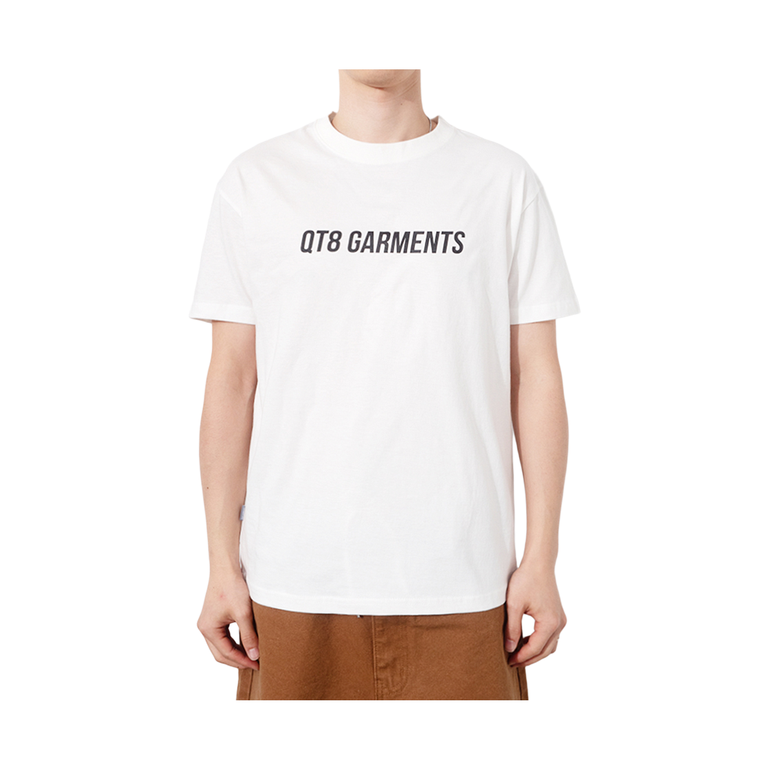 큐티에잇 가먼츠 오지 로고 레귤러 핏 티 아이보리(QT8 GARMENTS OG Logo Regular-Fit Tee Ivory) - 3