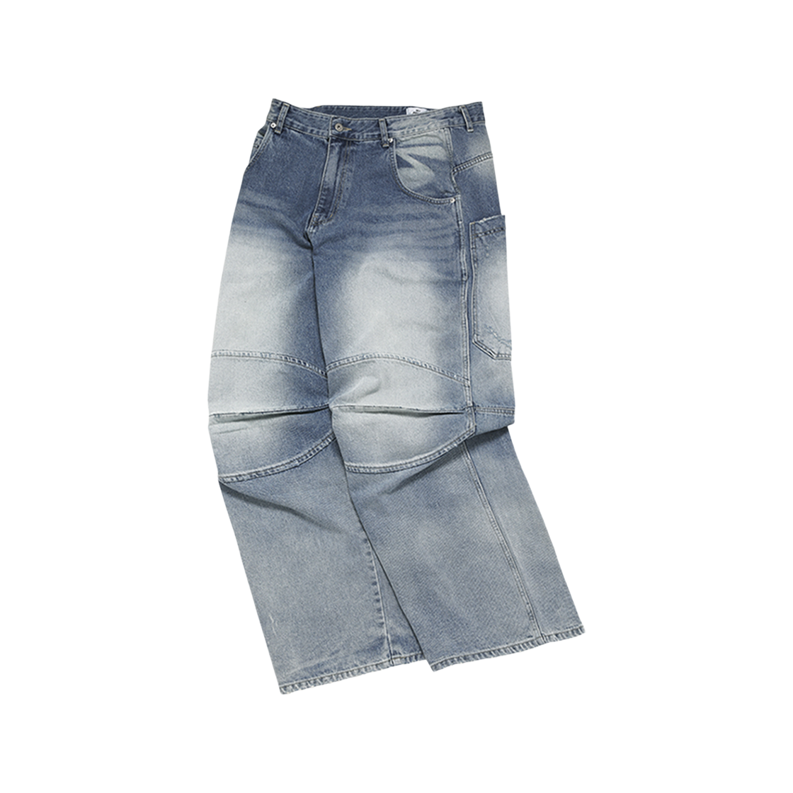 엠제이디 쓰리디 데님 팬츠 블루(MJD 3D Knee Denim Pants Blue)
