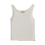 SLIN Classy Scoop Neck Sleeveless White