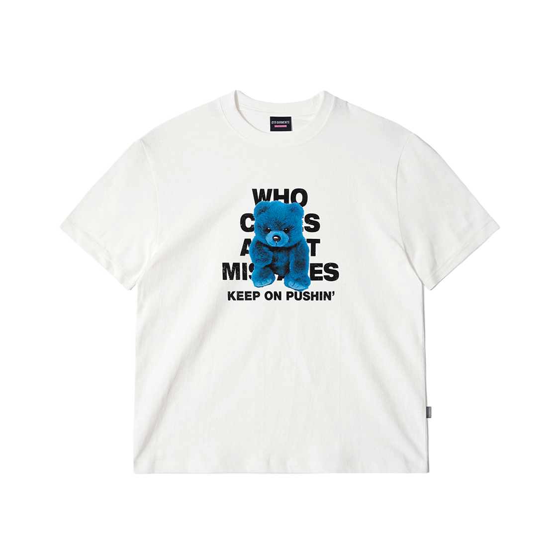 Q5MWTS001IVO QT8 GARMENTS Rough Bear W Tee Ivory