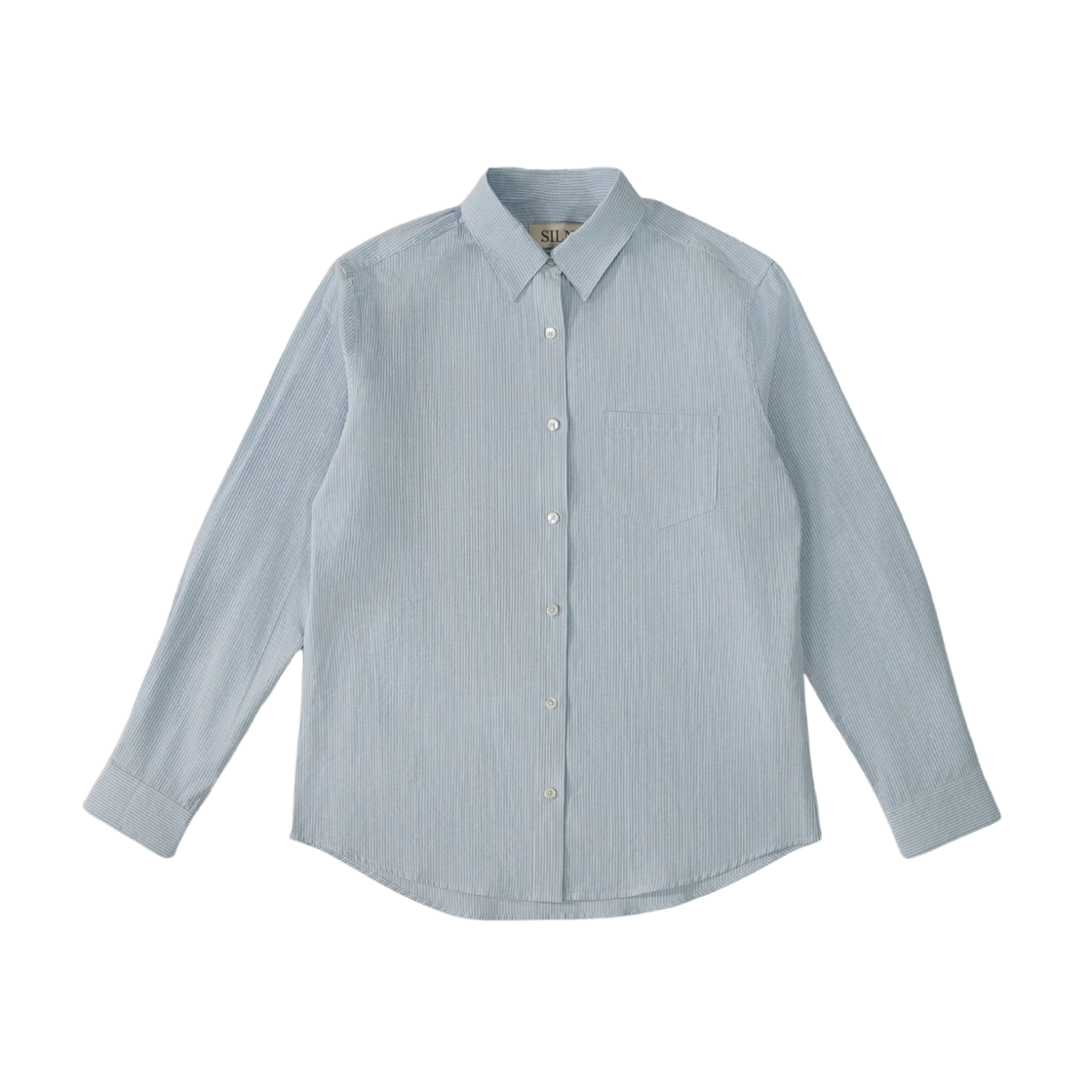 실른 페일 블루 스트라이프 클래식 셔츠(SLIN Pale Blue Stripe Classic Shirts Pale Blue)