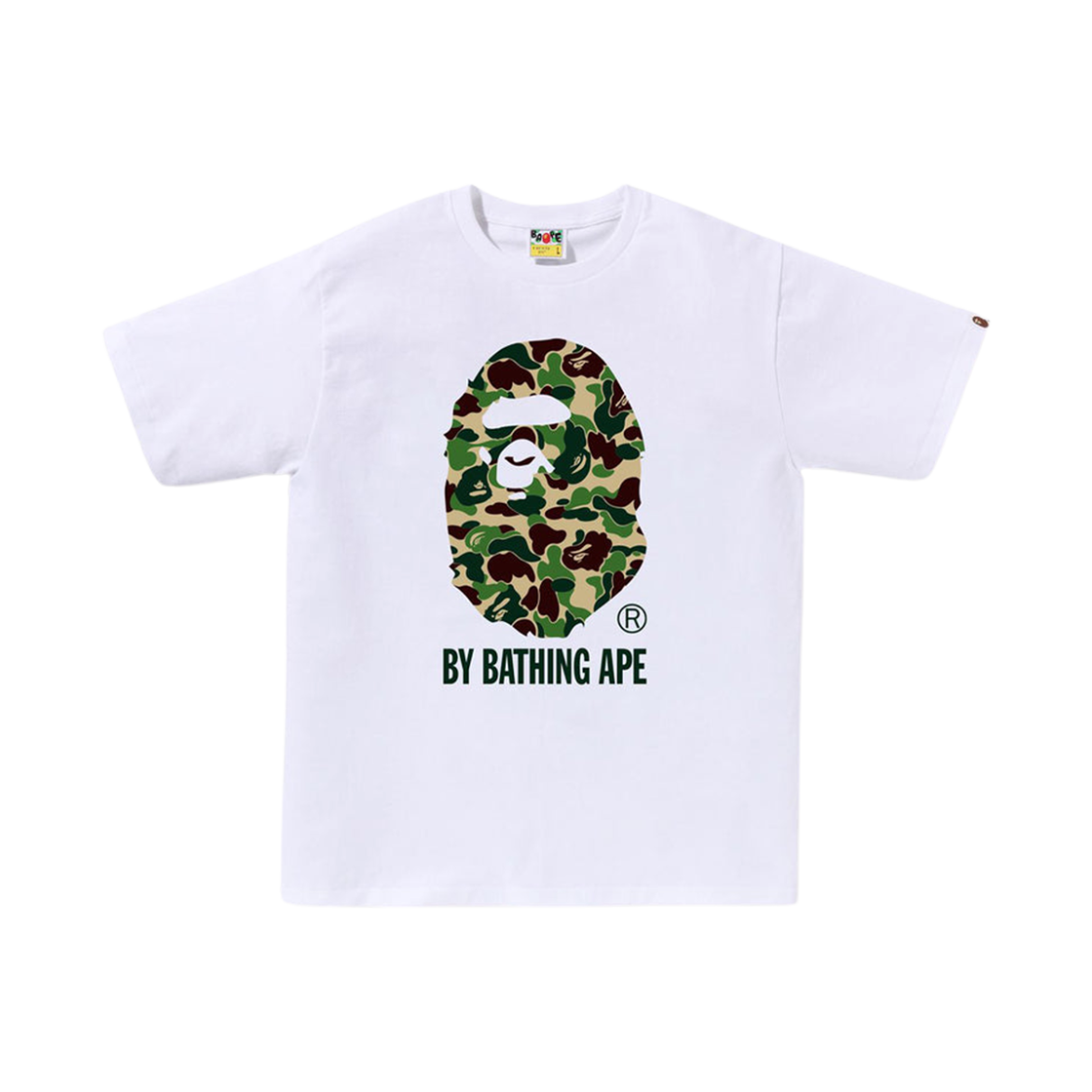 베이프 ABC 카모 바이 베이싱 에이프 티셔츠 화이트 그린(BAPE ABC Camo By Bathing Ape T-Shirt White Green)