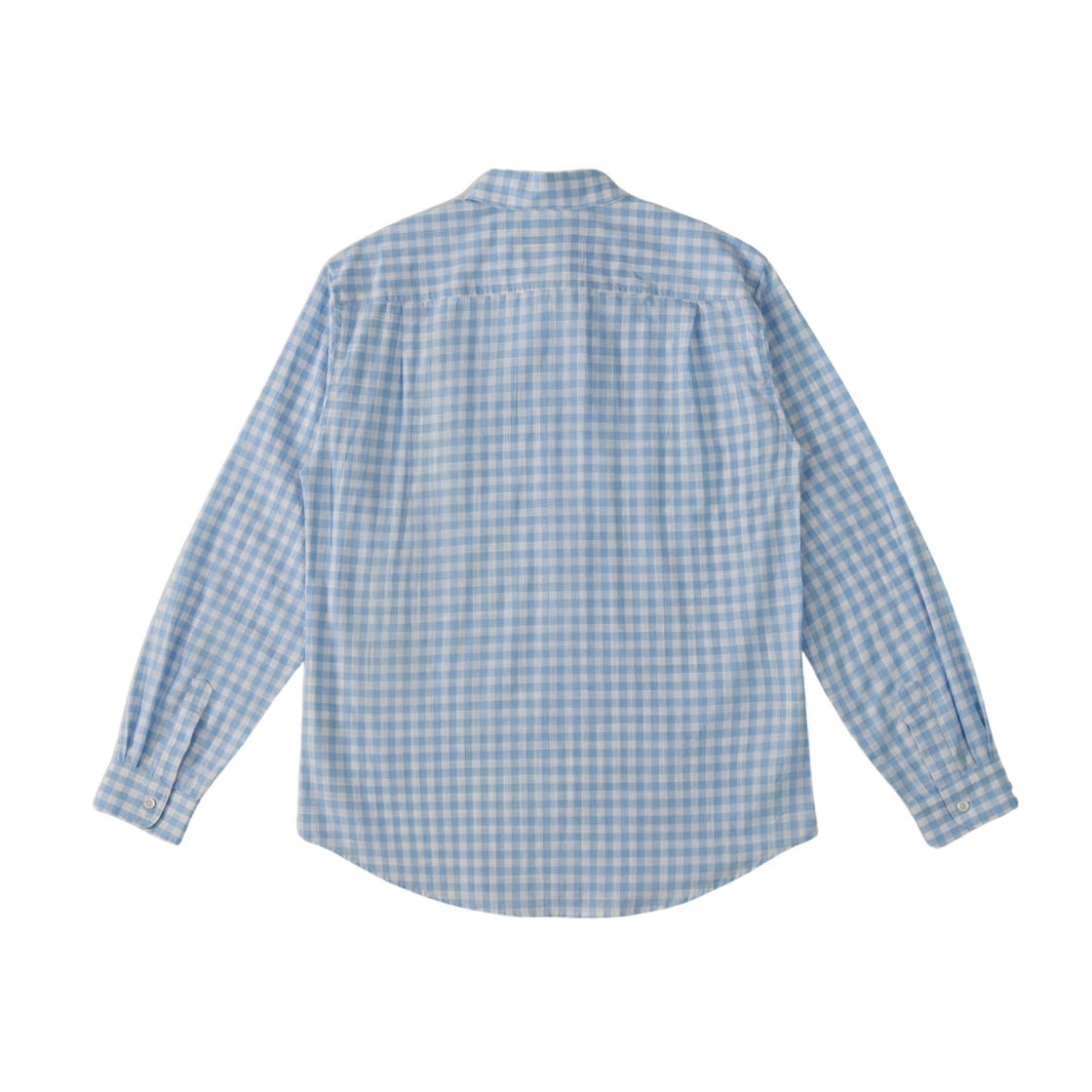 실른 시어 코튼 깅엄 체크 클래식 셔츠 블루(SLIN Sheer Cotton Gingham Breeze Classic Shirts Blue) - 2