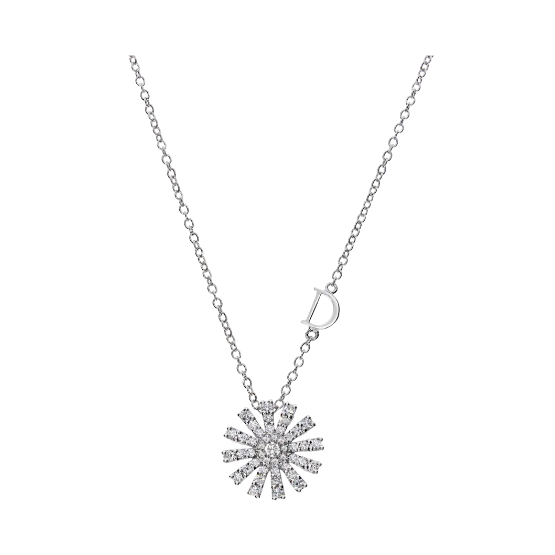 (W) 다미아니 마르게리타 네클리스 화이트 골드 네클리스((W) Damiani Margherita Necklace White Gold Diamonds)