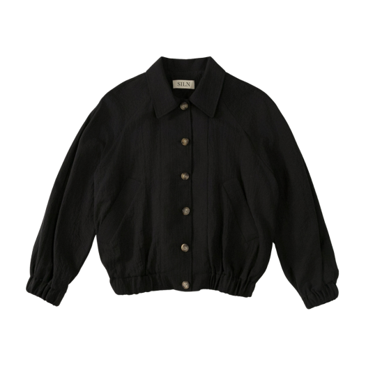 SN25JP01 SLIN Sheer Flow Windbreaker Black