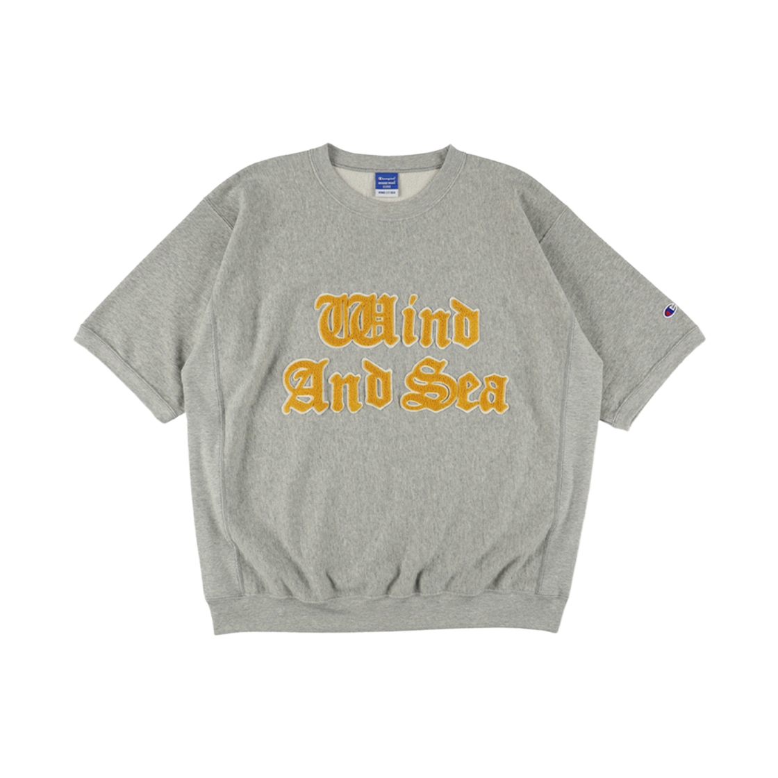 CHPU252CBHS064OG Champion x Wind and Sea Reverse Weave Crewneck S/S Sweatshirts Oxford Grey