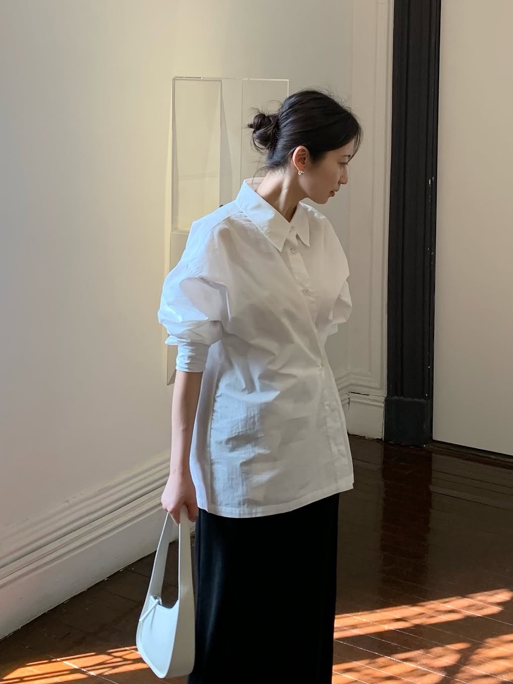 The Saturday Evening Post Wrap Shirts_White 착용 스타일