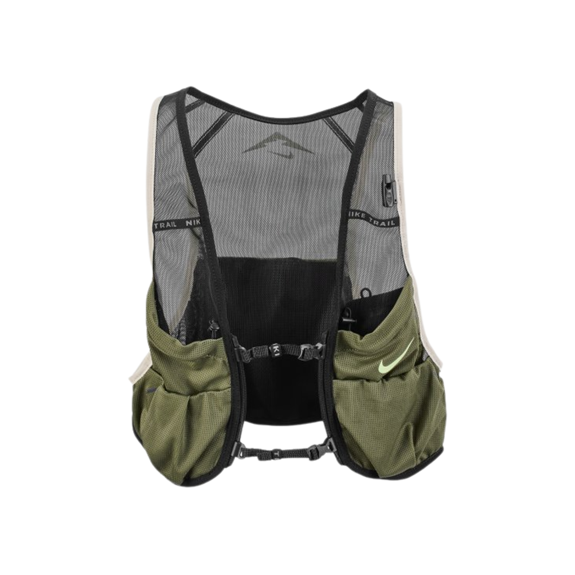 나이키 트레일 2.0 러닝 베스트 블랙 미디엄 올리브(Nike Trail 2.0 Running Vest Black Medium Olive)