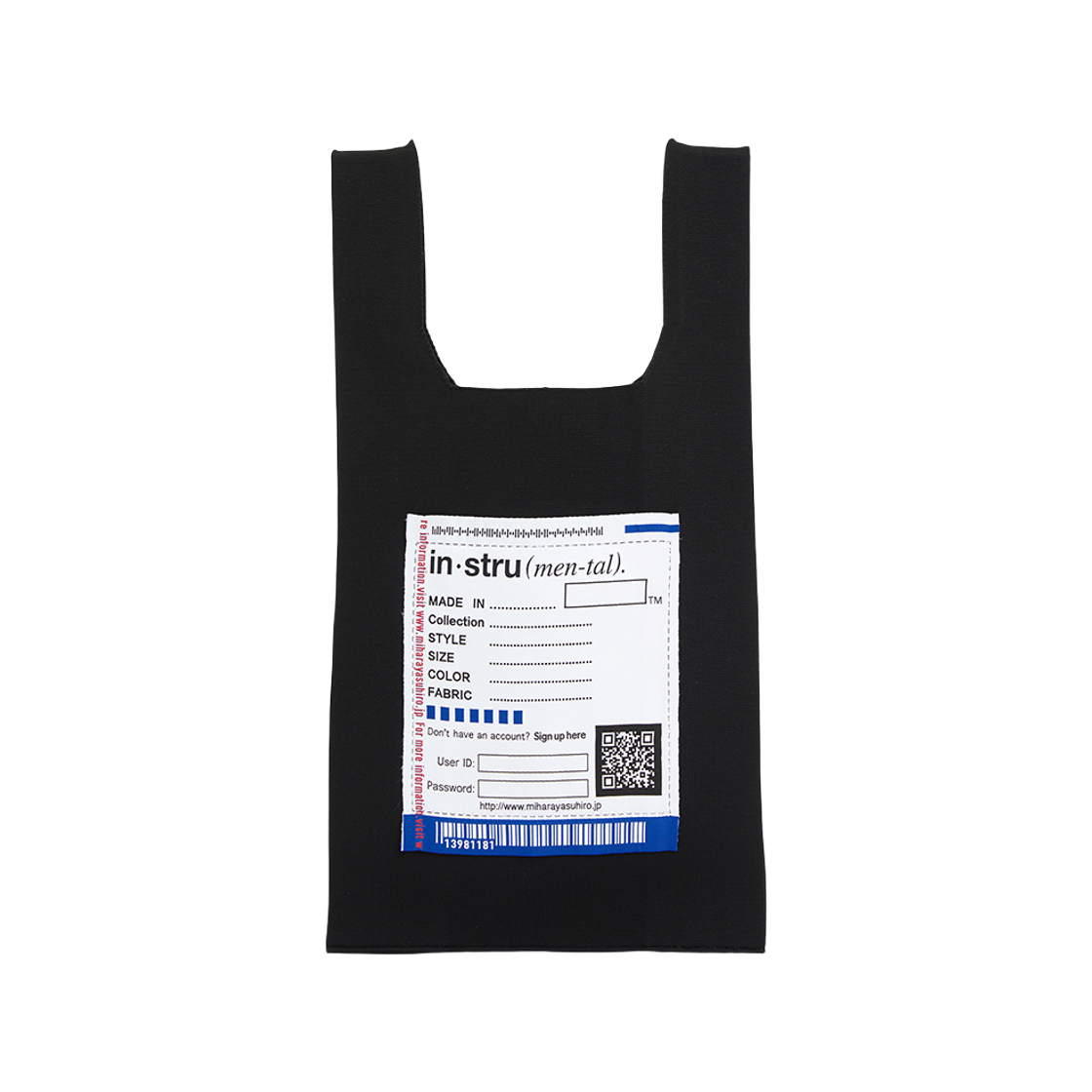 I13BG712-BLACK Maison Mihara Yasuhiro Milan Rib Shopping Bag Black