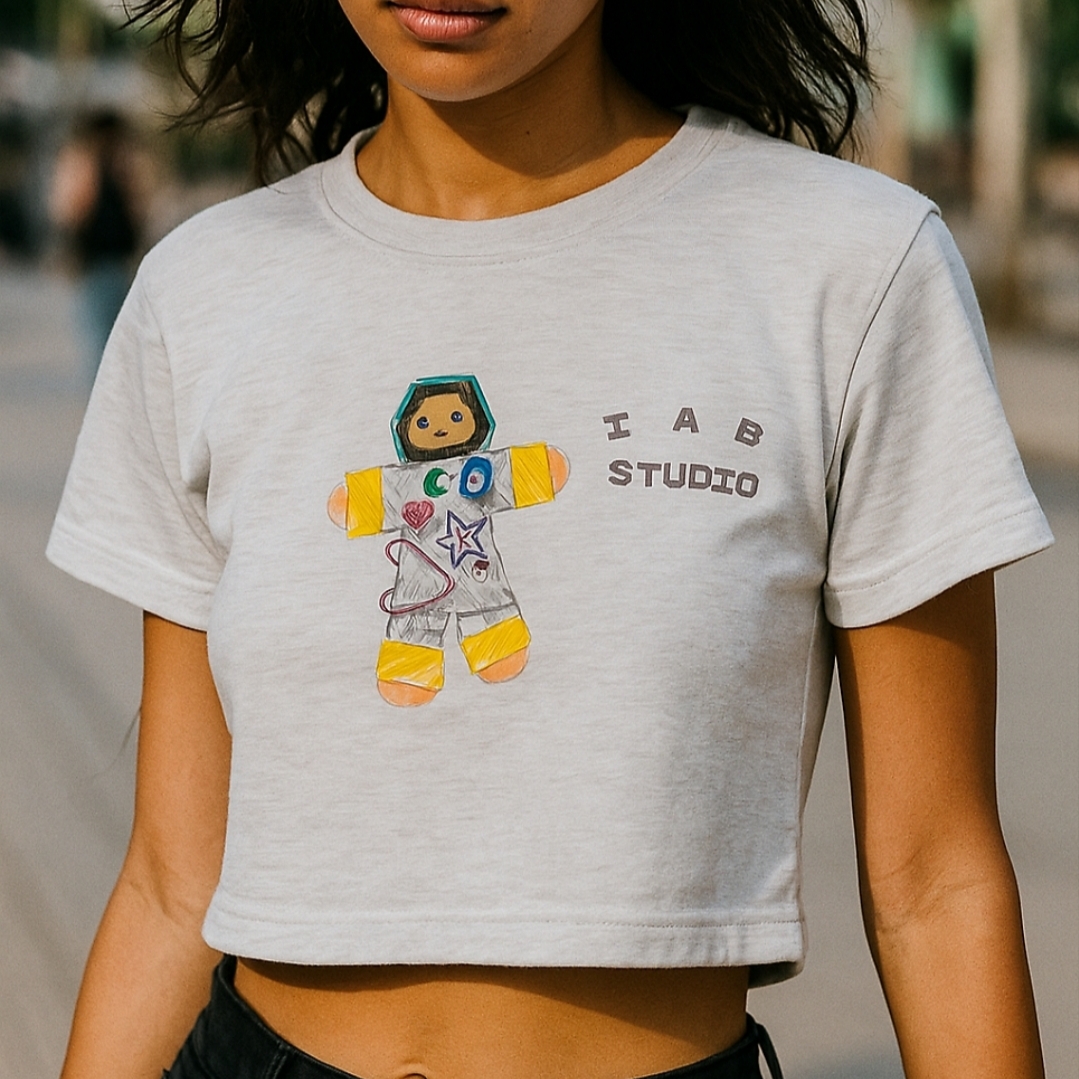 IAB Studio x Lost in Starlight Nan-Young T-Shirt Light Gray 착용 스타일