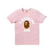 (W) BAPE College T-Shirt Pink