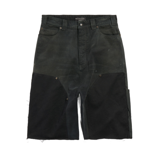 Balenciaga Ripped Off Shorts Black Green Red