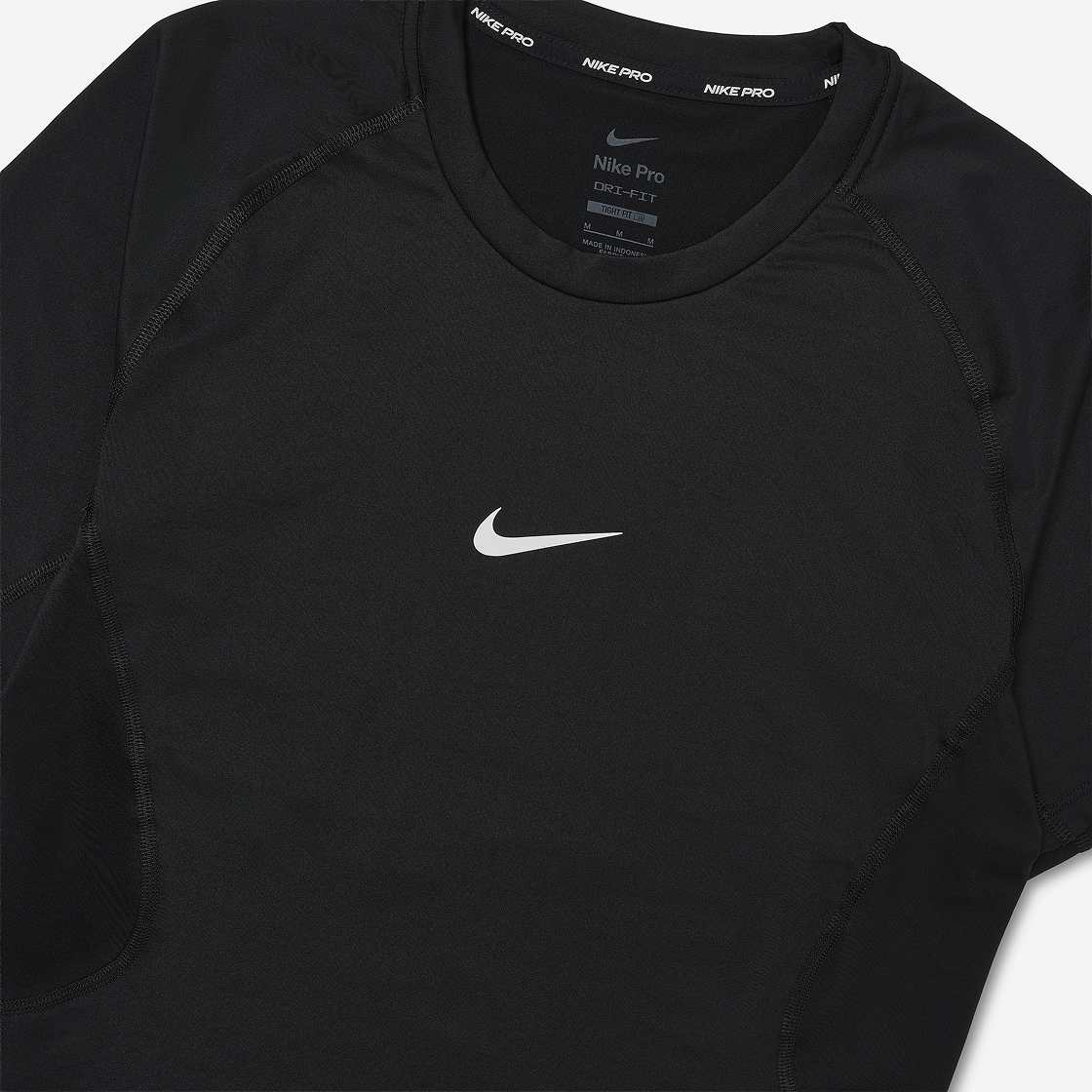 나이키 프로 드라이핏 숏슬리브 피트니스 탑 블랙 - 아시아 (2개 번들)(Nike Pro Dri-Fit Short Sleeve Fitness Top Black - Asia (Bundle of 2)) - 4