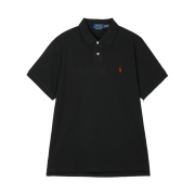 [20% 적립] Polo Ralph Lauren Custom Slim Fit Mesh Polo Shirt Black - 25FW