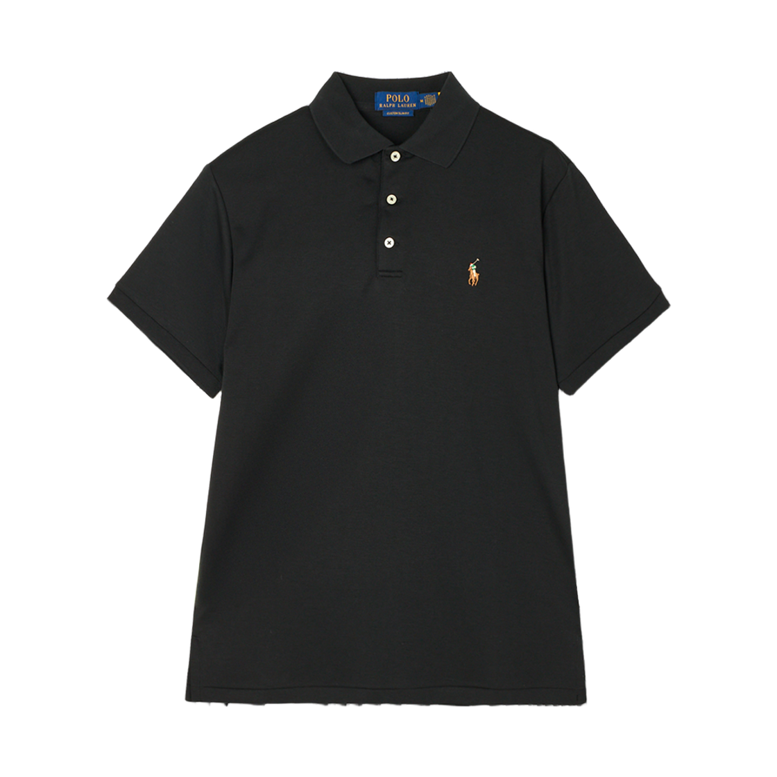 폴로 랄프 로렌 커스텀 슬림 핏 소프트 코튼 폴로 셔츠 블랙 - 25FW([10%적립] Polo Ralph Lauren Custom Slim Fit Soft Cotton Polo Shirt Black - 25FW)