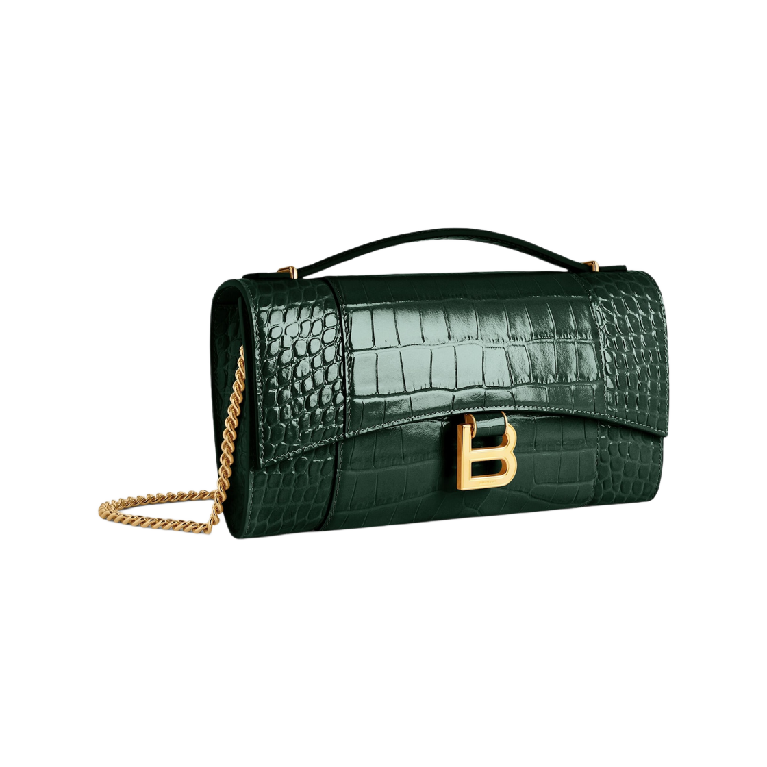 발렌시아가 아워글래스 포쉐트 체인 포레스트 그린(Balenciaga Hourglass Pochette with Chain Forest Green) - 2