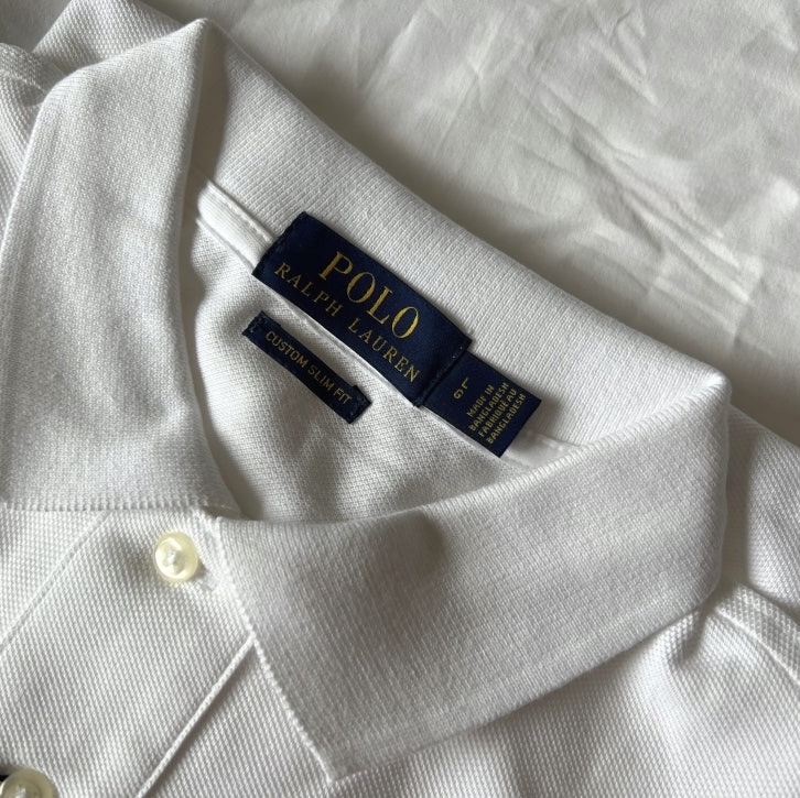 Polo Ralph Lauren Custom Slim Fit Mesh Polo Shirt White - 25FW 착용 스타일 - 2
