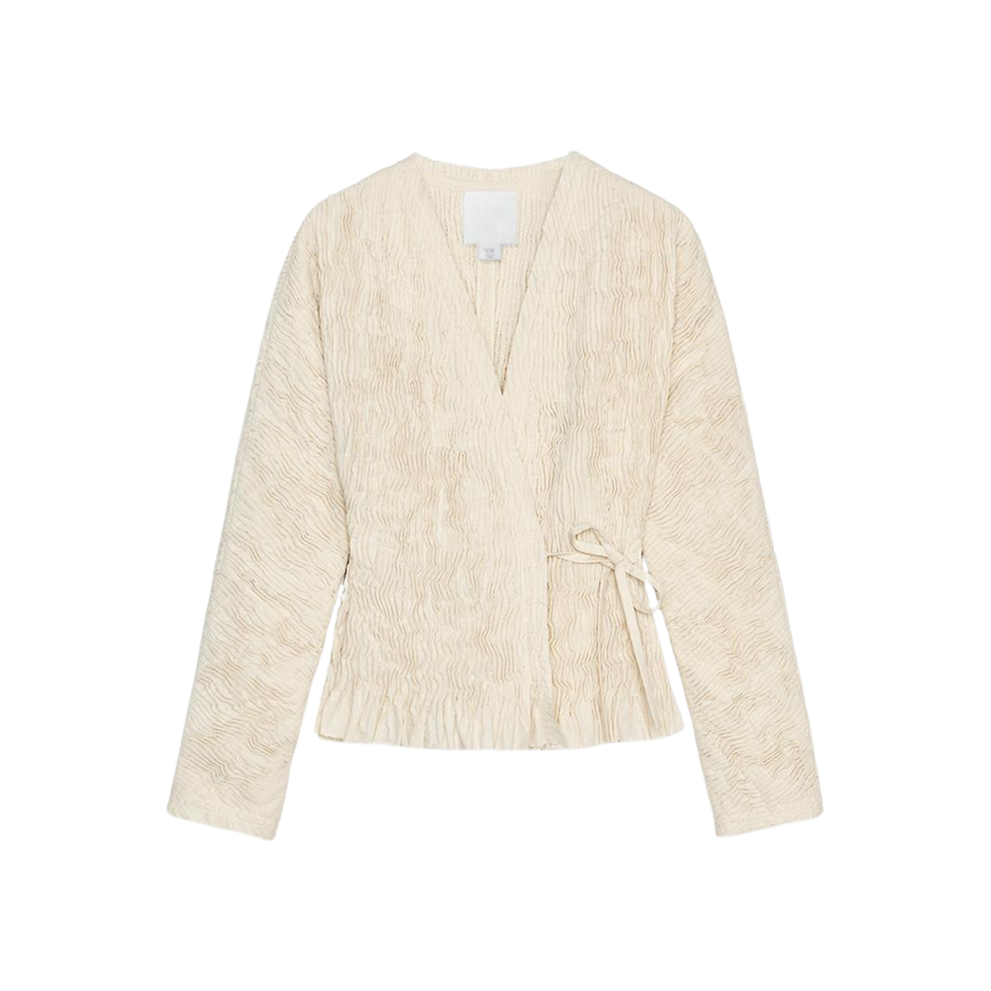 (W) 자라 x 린팡루 플리츠 스트레치 블레이저 에크루((W) Zara x Fanglu Lin Pleated Stretch Blazer Ecru)