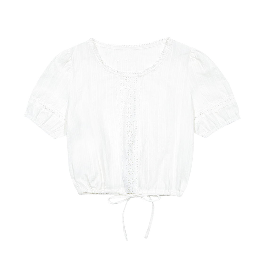 마가린핑거스 레이스 스카치 블라우스 화이트