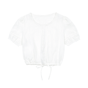 Margarin Fingers Lace Scotch Blouse White
