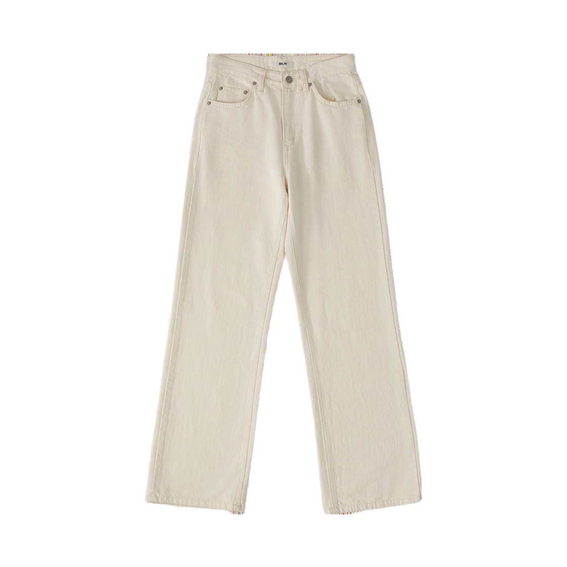 SN25NDPT01 SLIN Natural Texture Straight Denim Cream