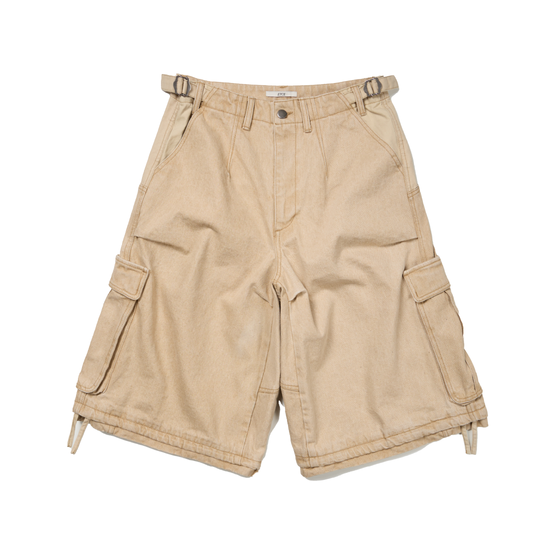 ET2502SO08BE ETCE Layered Back Cargo Shorts Beige