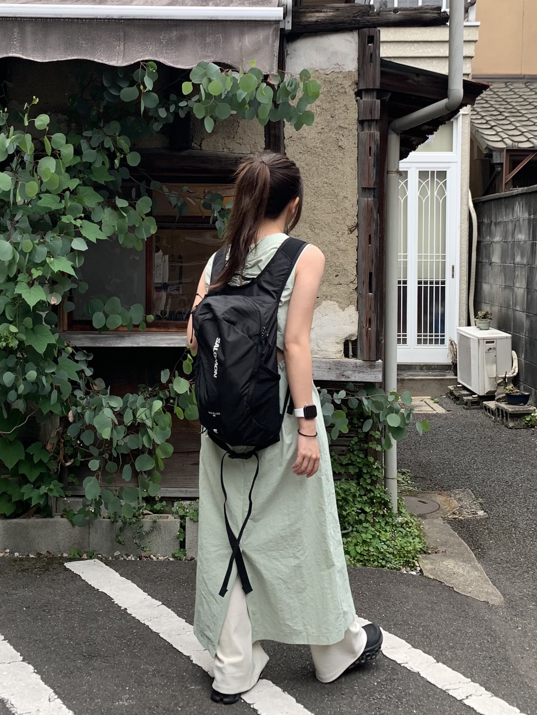 (W) On Running x Post Archive Faction (Paf) Cloudmonster 2 Black Magnet, Salomon Trailblazer 10 Black 착용 스타일