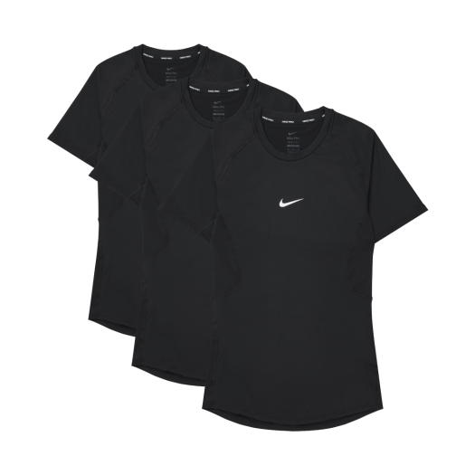 Nike Pro Dri-Fit Short Sleeve Fitness Top Black - Asia (Bundle of 3)