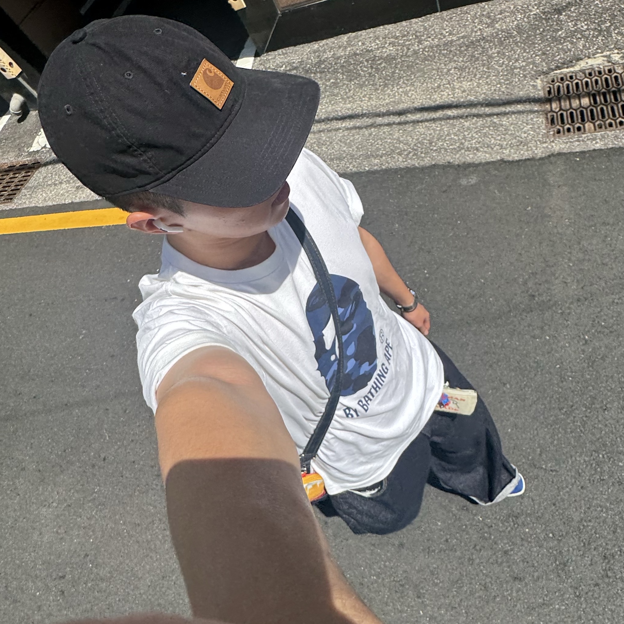 Carhartt Canvas Cap Black, Ader Error Raff Z-Blue 착용 스타일