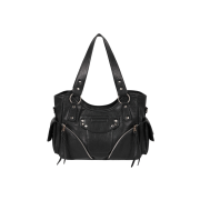 Iugamakaras Studded Leather Shoulder Bag Black