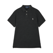 [20% 적립] Polo Ralph Lauren Custom Slim Fit Mesh Polo Shirt Black Marl Heather - 25FW