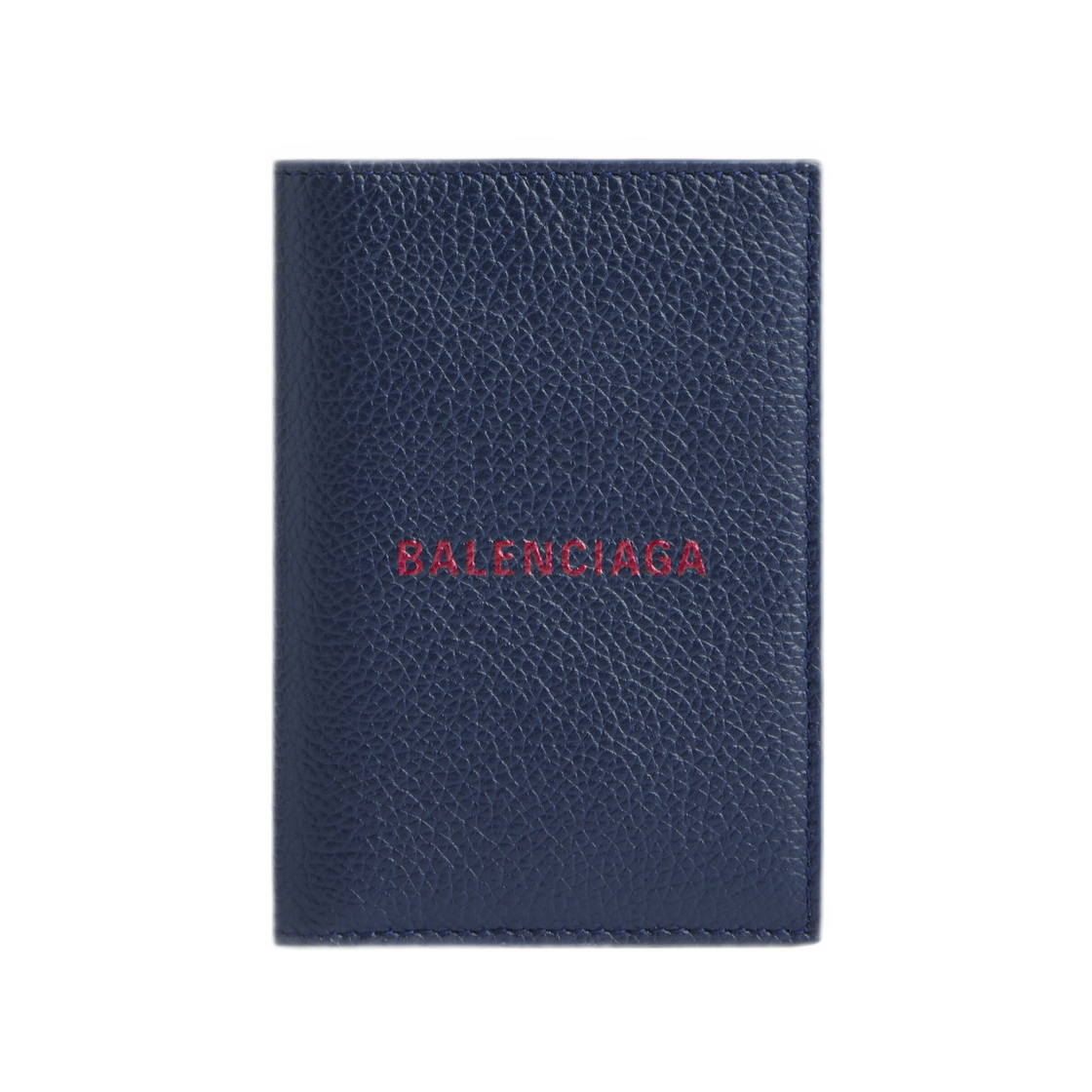 6556831IZI34666 Balenciaga Cash Vertical Bi-Folded Wallet Navy Burgundy