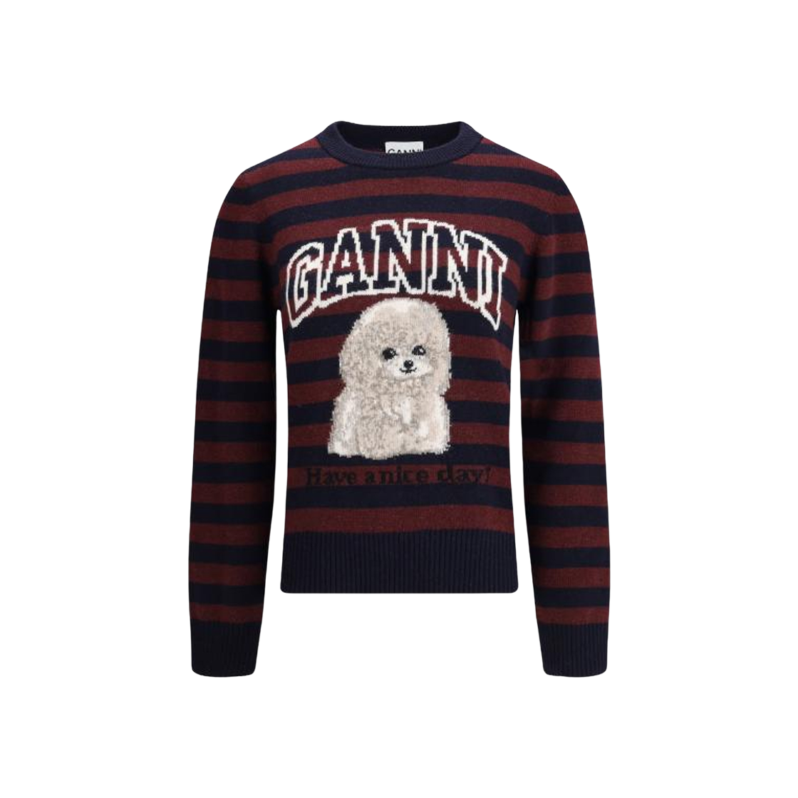 (W) 가니 푸들 그래픽 울 스웨터 멀티컬러((W) Ganni Poodle Graphic Wool Sweater Multicolor) - 1